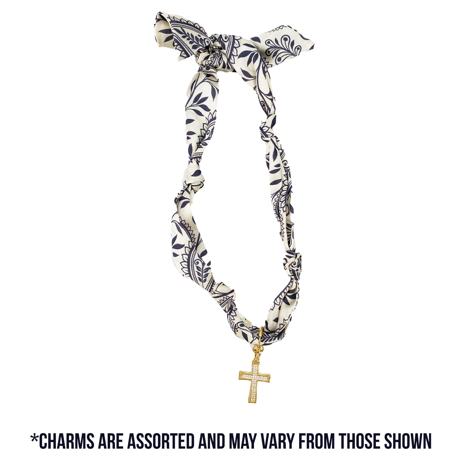 TW-1015 SCARF NECKLACE WITH CHARM