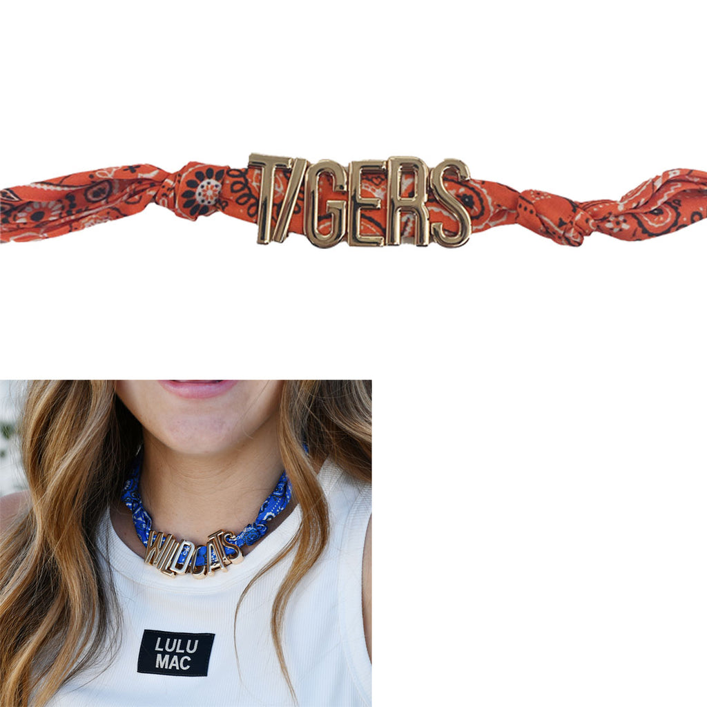 TEAM CHARM NECKLACE-TIGERS ORANGE – Girlie Girl Wholesale