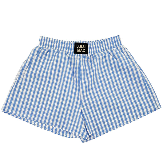 BXGH-LT. BLUE GINGHAM BOXER SHORT