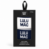LM-SO-1000 Lulu Mac Socks 2 Pair Box-  NAVY/NAVY