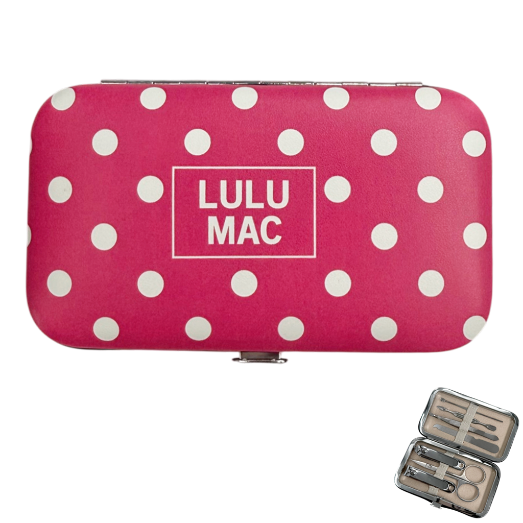 MCPD- Hot Pink/White Dot Manicure Set