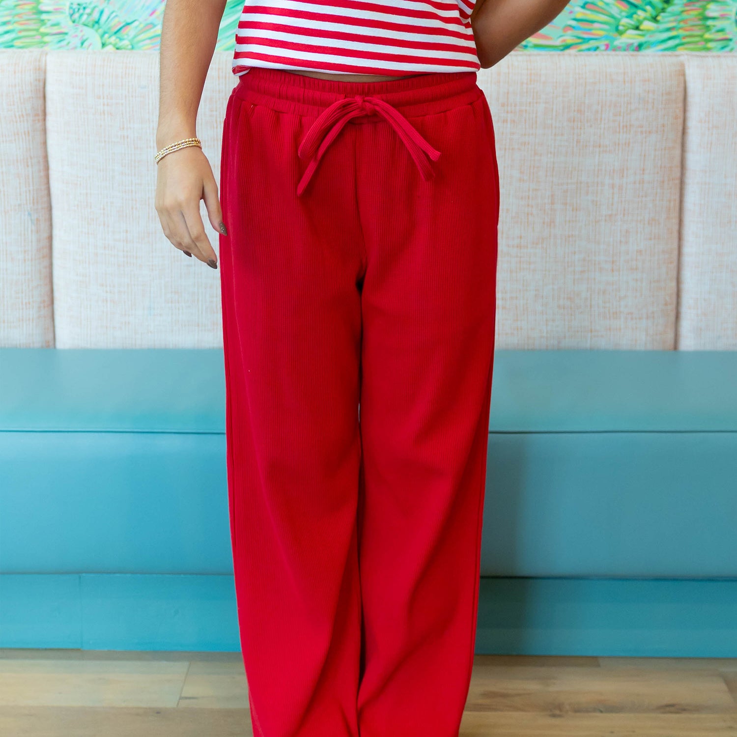 LM-WAFFLE PANT-RED