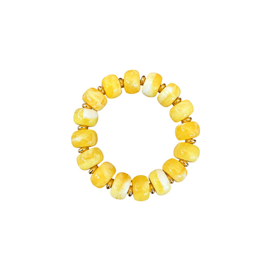 LM-BR-1006 BEADED BRACELET - BUTTER