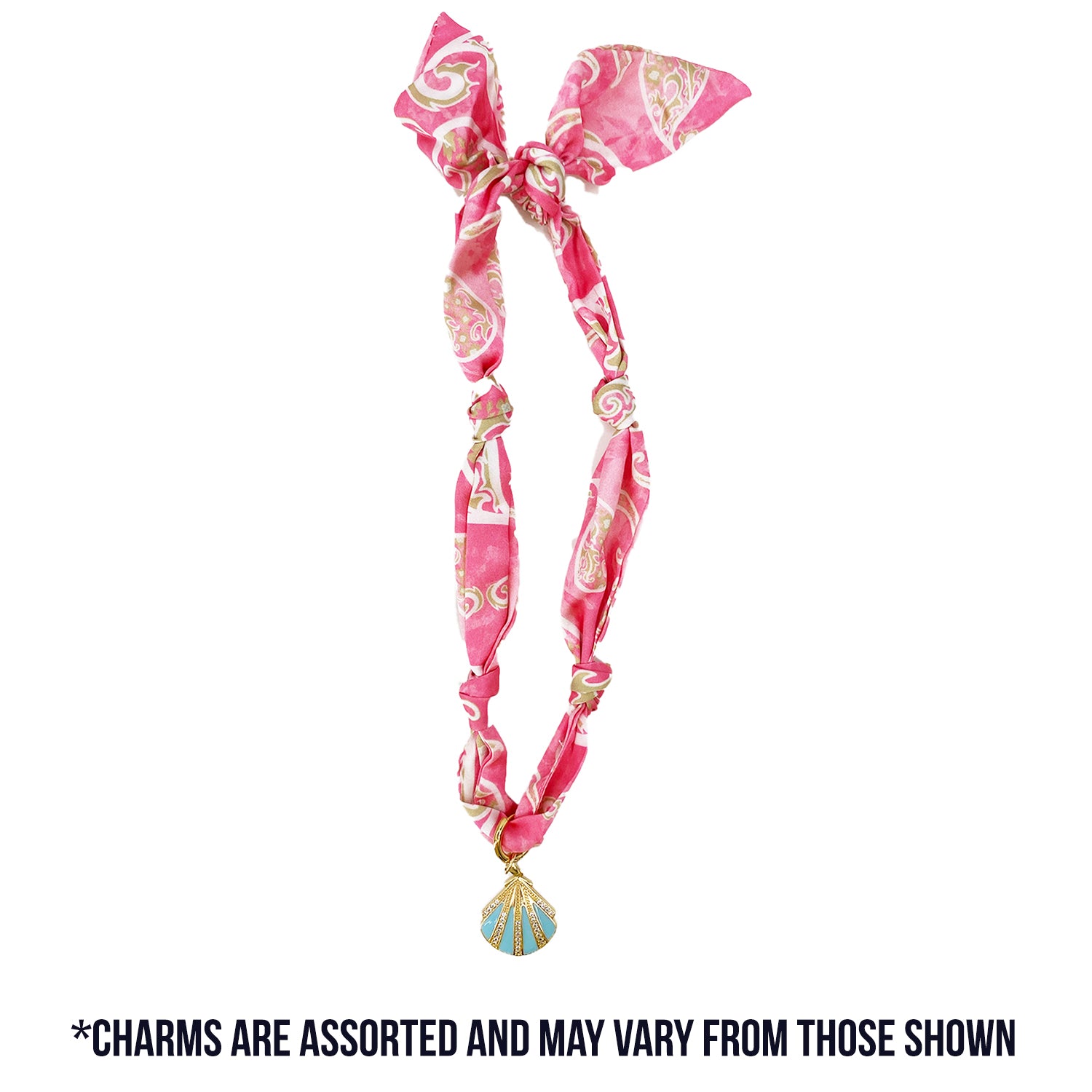 TW-1004 SCARF NECKLACE WITH CHARM