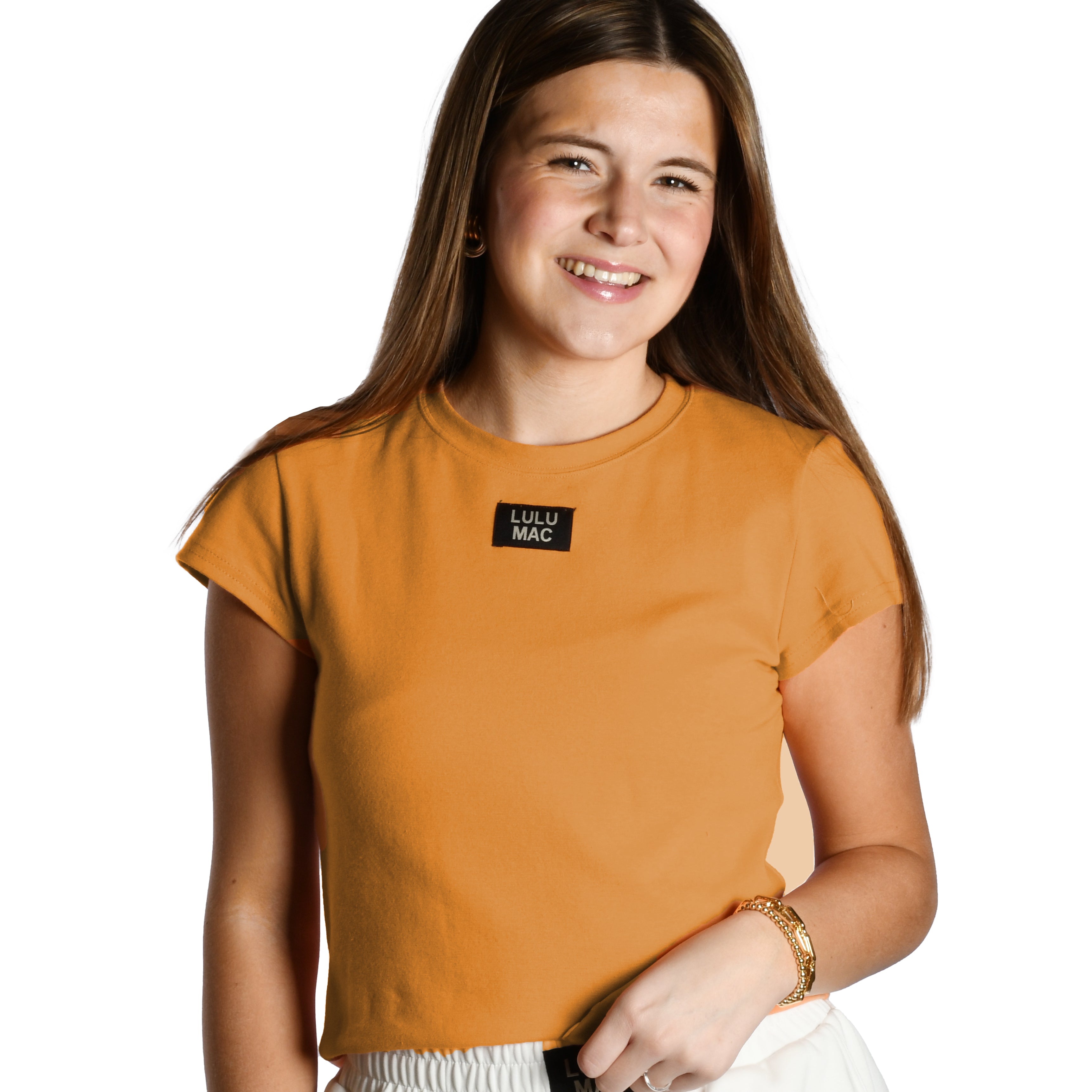 LM-TP1000- BABY DOLL TOP SS-ORANGE