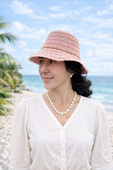 ST-41 BEACH HAT ROSE