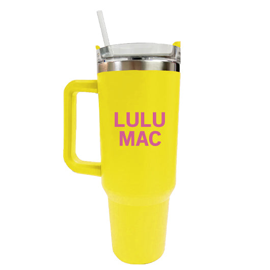 SC-4412-LM Morgan Tumbler Yellow with Bubblegum Logo