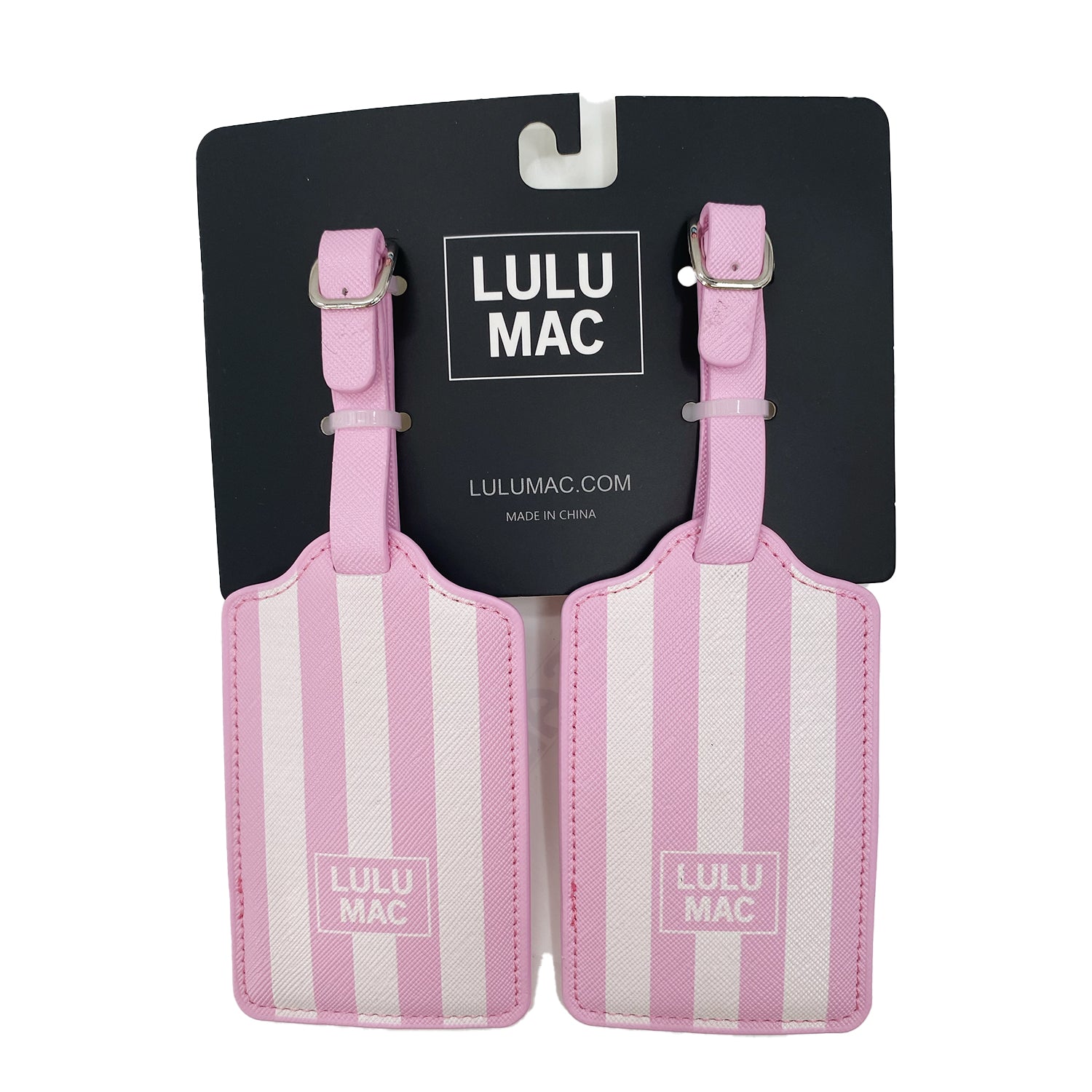 LTDS-PINK/WHITE STRIPE LUGGAGE TAG