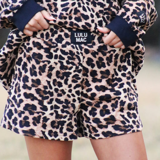 LM-WAFFLE SHORT-LEOPARD