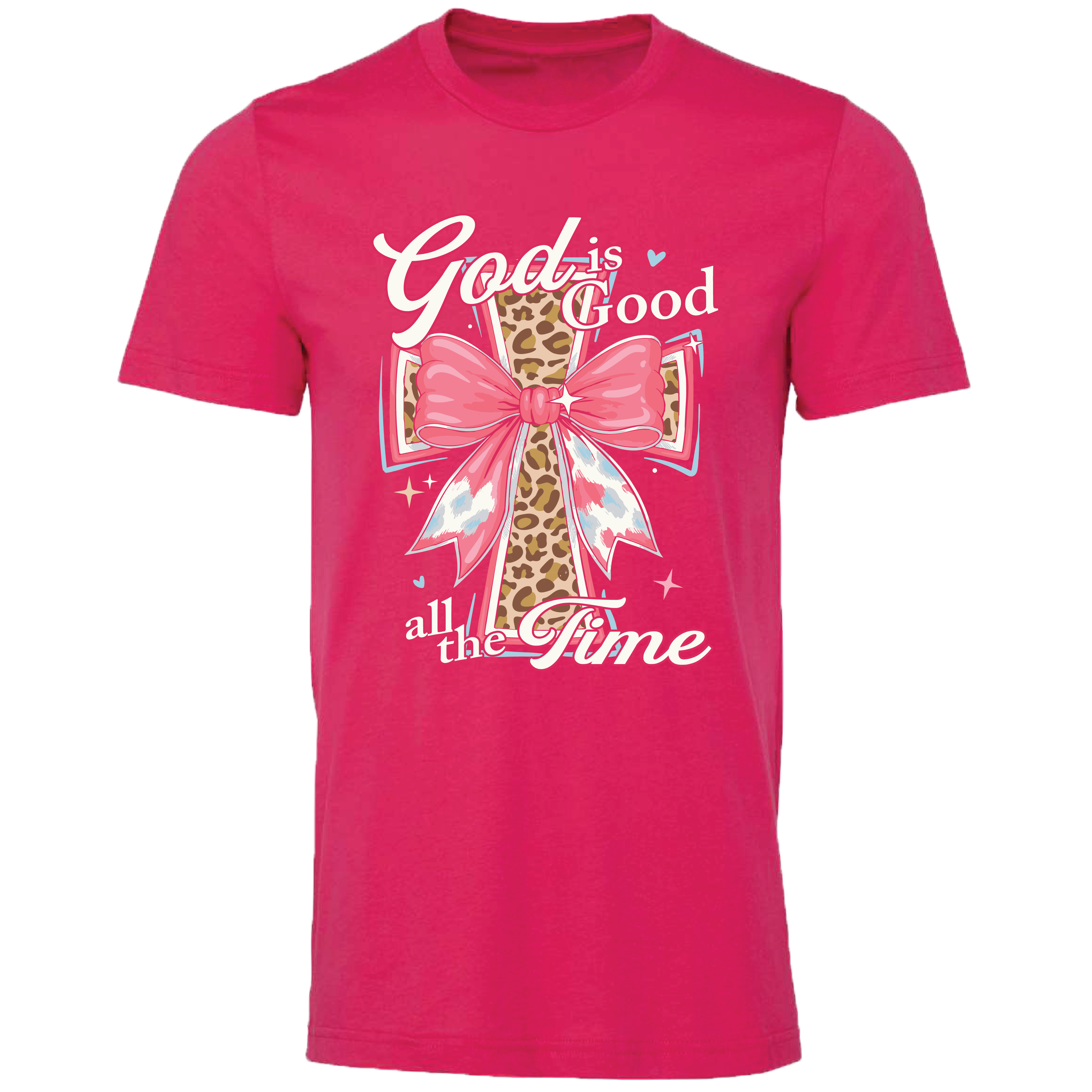 LM-202 God is Good Cross - Fuchsia
