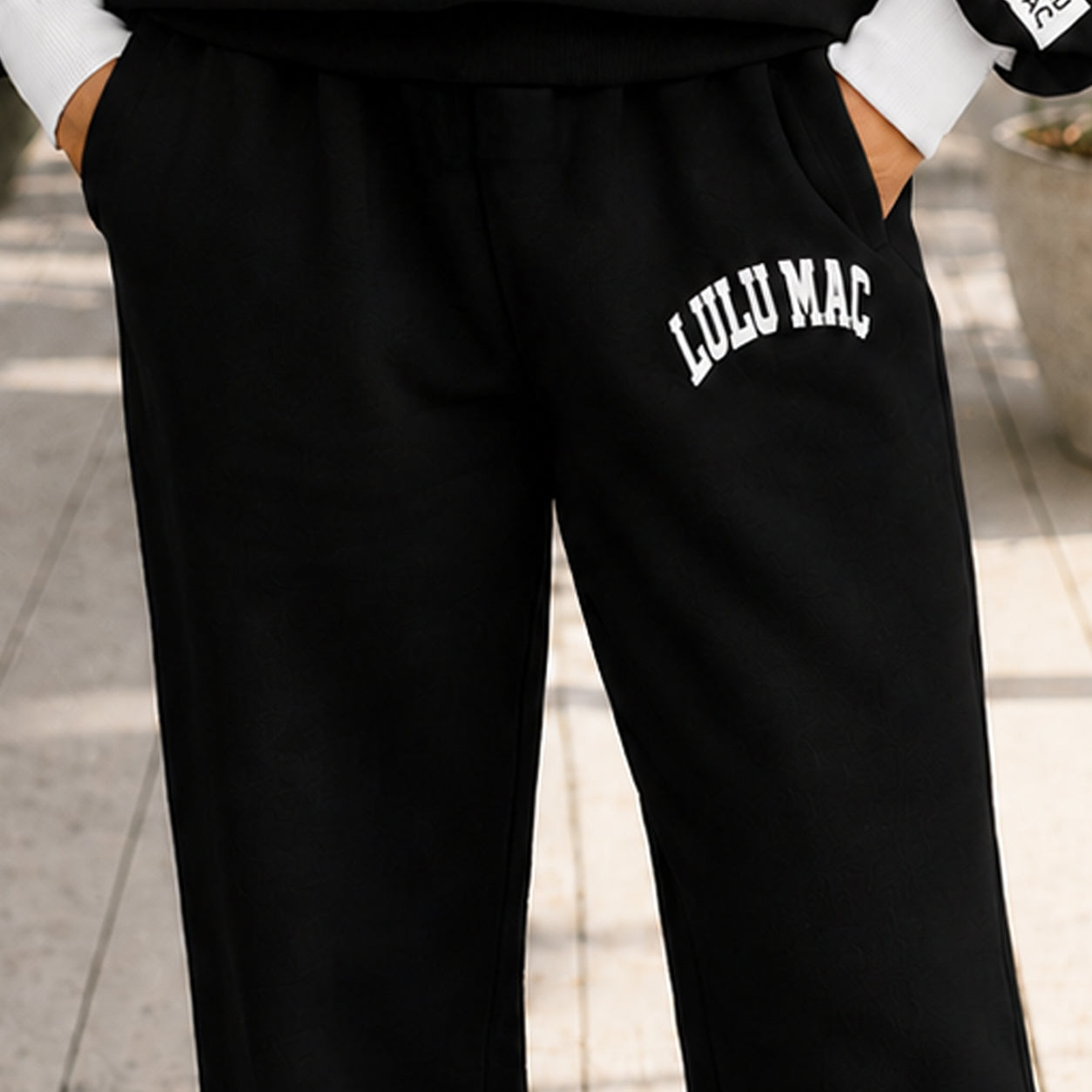 LM-PA-1009 Puff Pant- Black/White