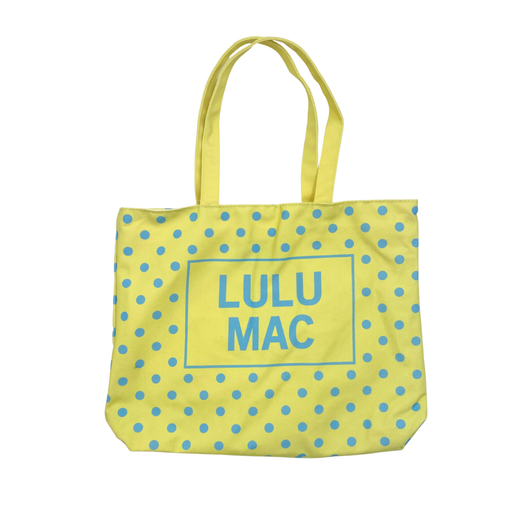 Lulu Mac Canvas Tote PD-BG-1002-Blue Dot on Yellow