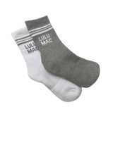 LM-SO-1000 Lulu Mac Socks 2 Pair Box- GREY/GREY