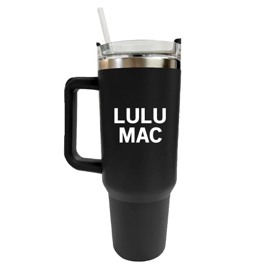 SC-4412-LM Morgan Tumbler Black with White Logo