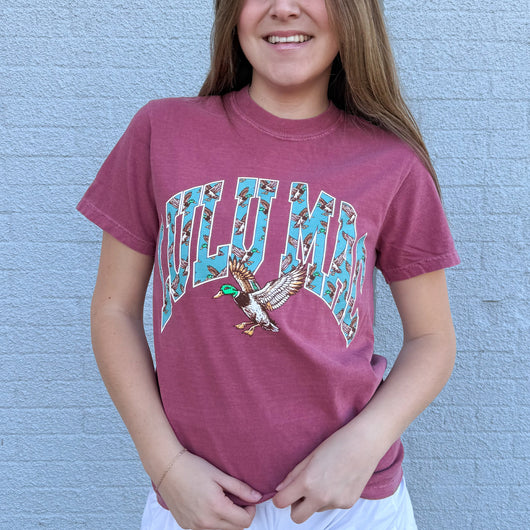 LM-TS-1018 Mallard Duck Adult Brick Comfort Colors Tee
