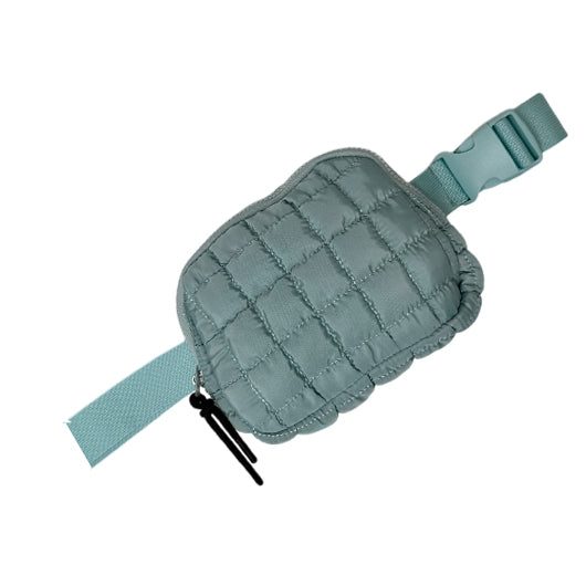 GZ-1511 Puffer Quilted Belt Bag Haze Blue