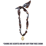 TW-1020 SCARF NECKLACE WITH CHARM