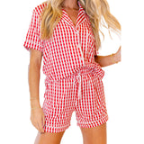 Lulu Mac PJ's- LM-PJ-1000 RED GINGHAM