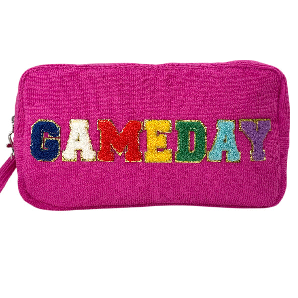 TC-1355 Terry Cloth Cosmetic Bag Gameday