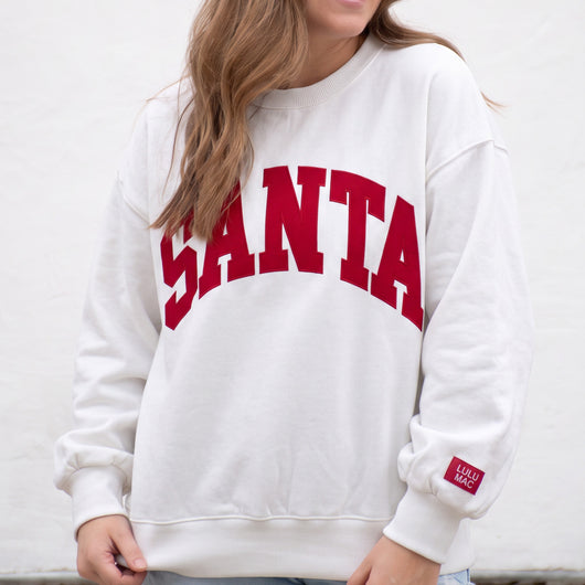 LM-SW-1024 Santa - White w/ Red Letters