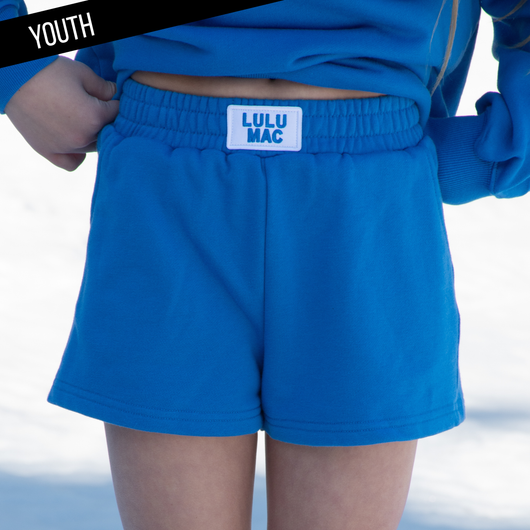 KD-SH-1001 KID TERRY CLOTH SHORTS -BRIGHT BLUE