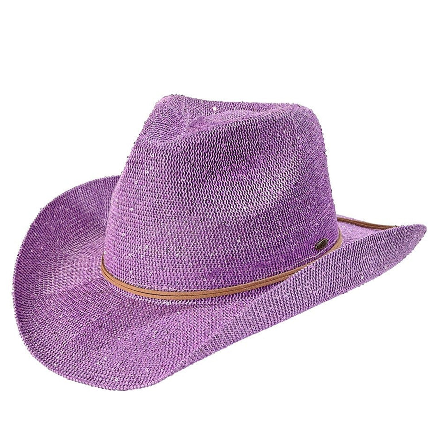 CBC-03 Cowgirl Hat with Glitter Lavender