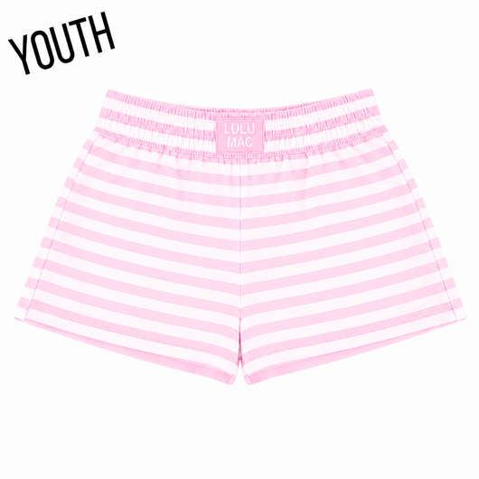KD-MC-STRIPE MONOCHROME PATCH YOUTH SHORT-LIGHT PINK