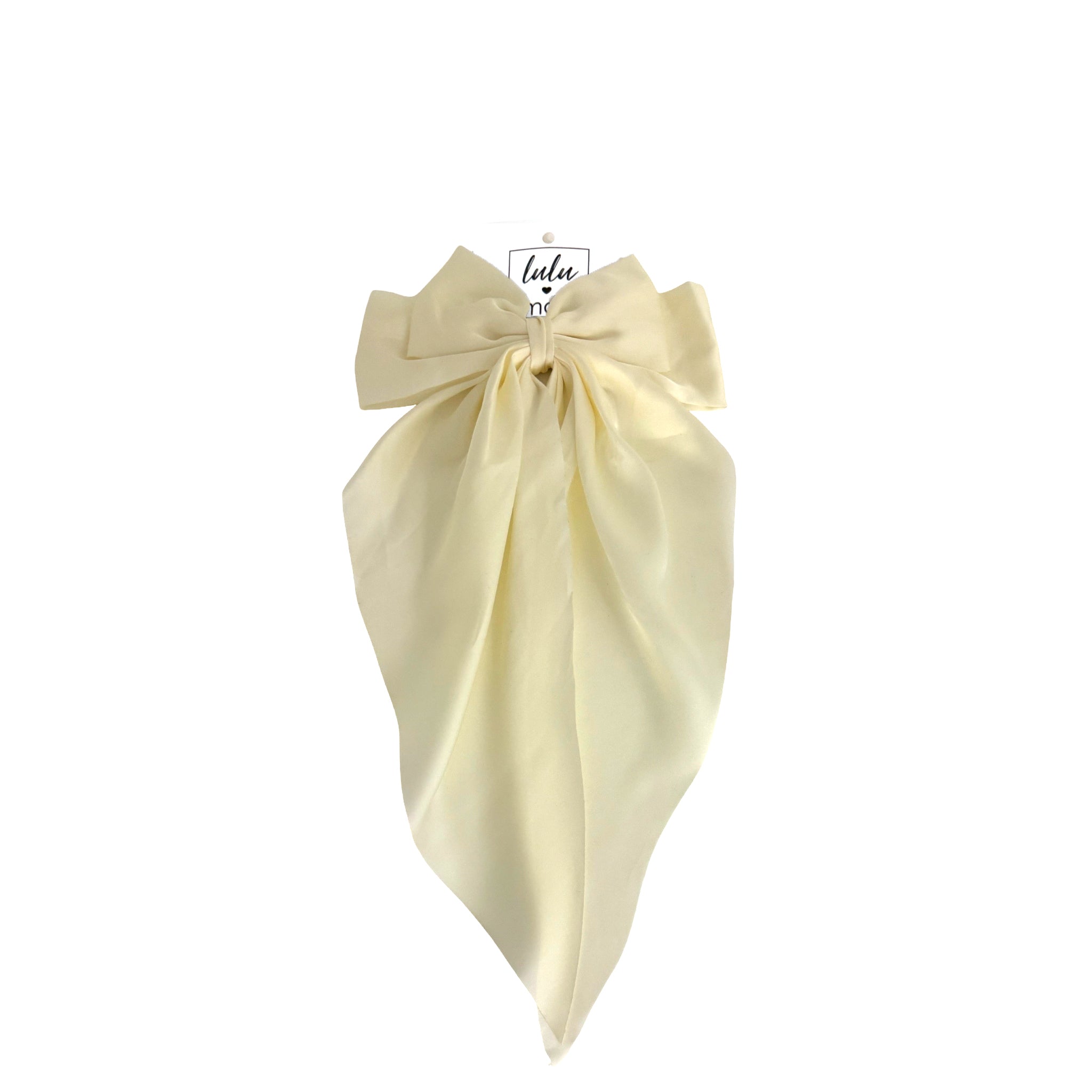 DDL-2270 Large Satin Bow  Ivory