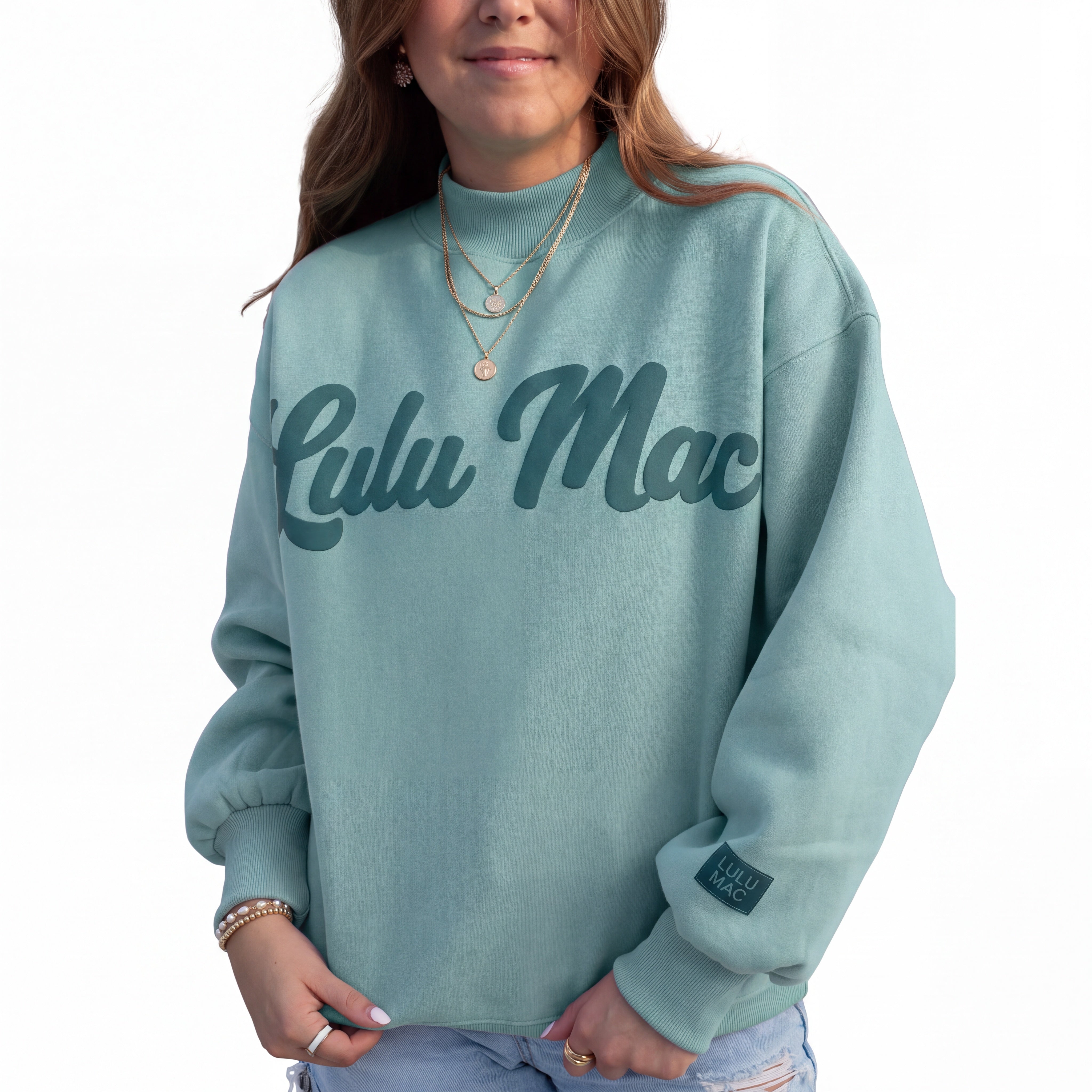 LM-SW-1020 Script Sweatshirt Green/Green