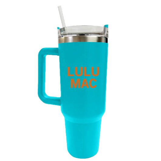 SC-4412-LM Morgan Tumbler Turquoise with Orange Logo