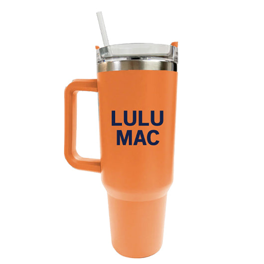 SC-4412-LM Morgan Tumbler Orange with True Navy Logo