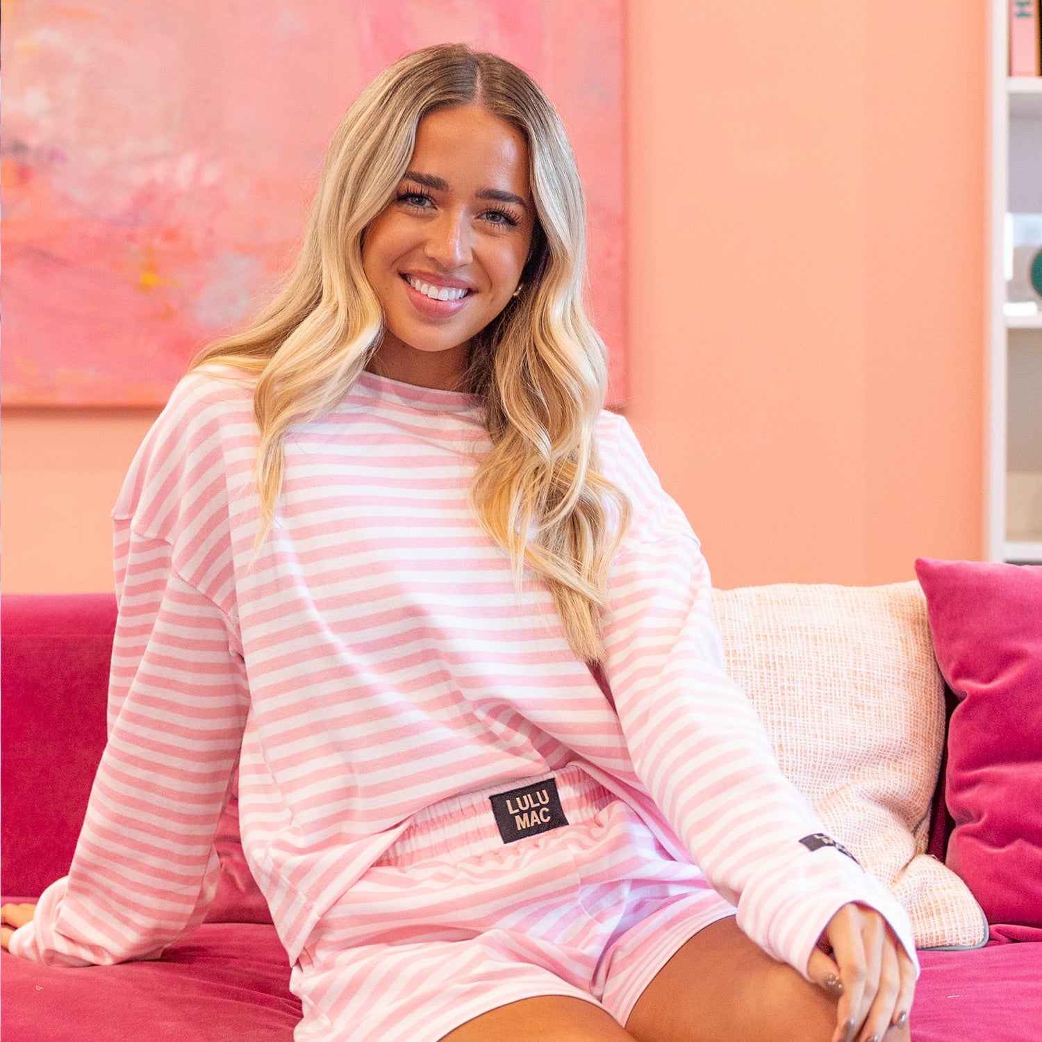 LM-STRIPE Top-LIGHT PINK