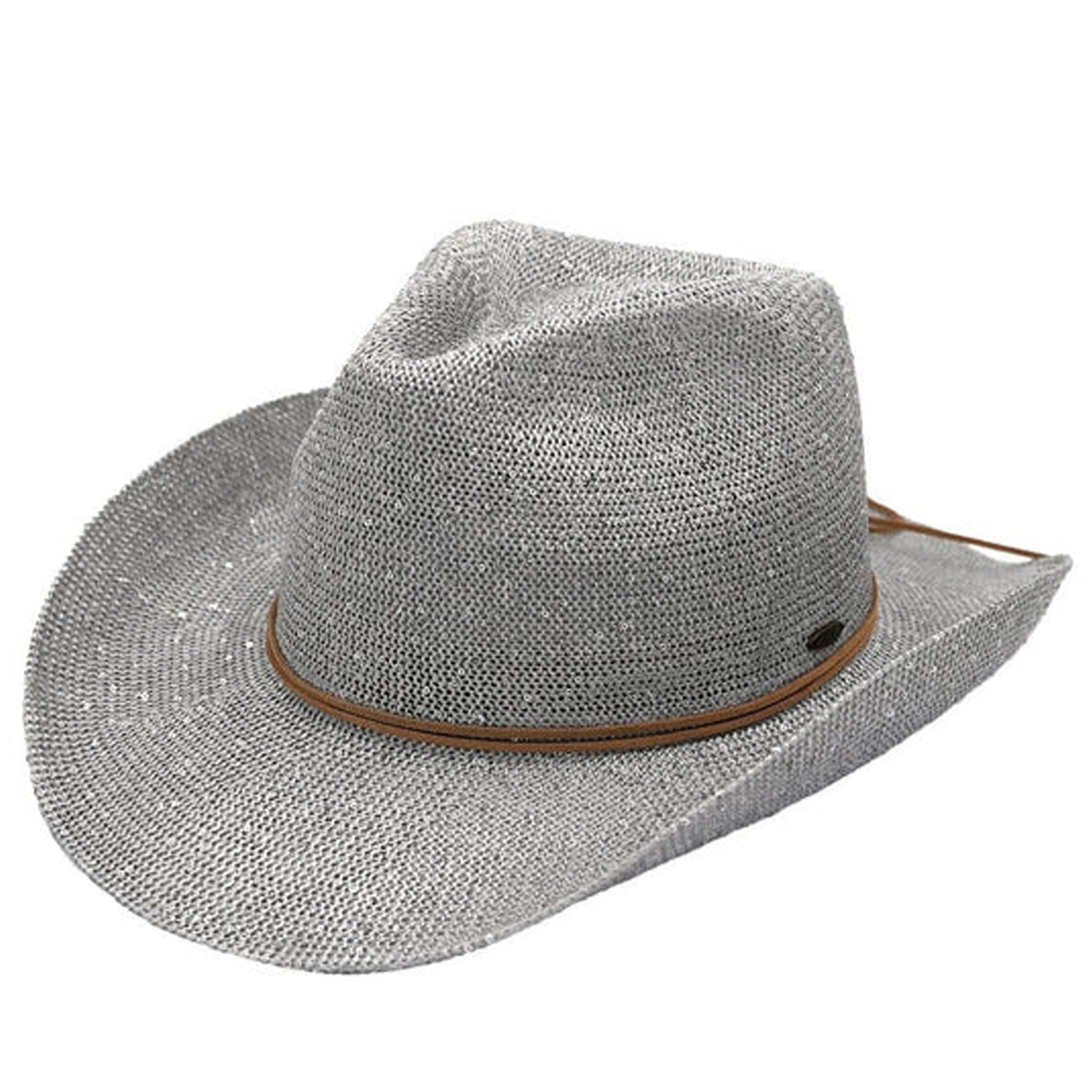 CBC-03 Cowgirl Hat with Glitter Silver