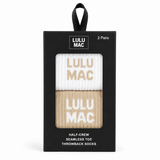 LM-SO-1000 Lulu Mac Socks 2 Pair Box- BEIGE/BEIGE