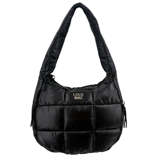 MP-8412 PUFFER METALLIC TOTE BAG - MATTE BLACK