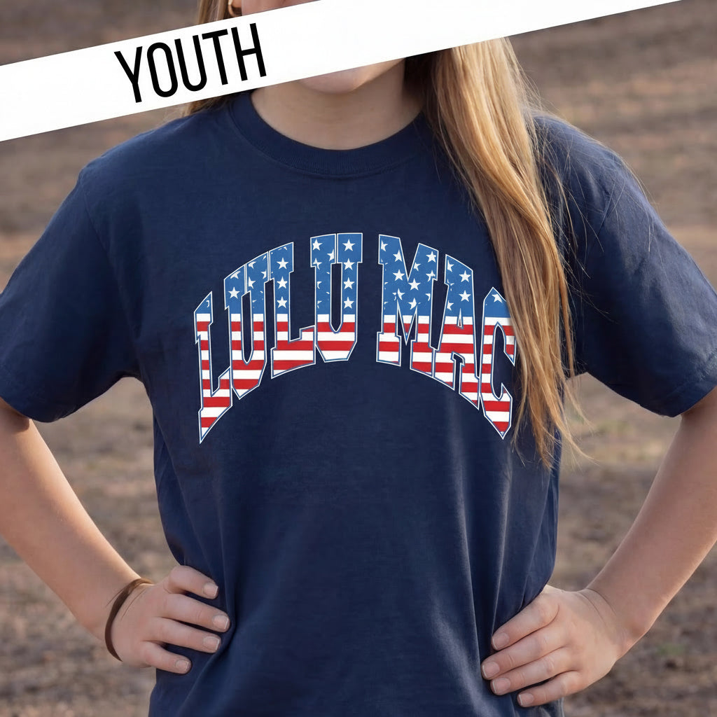 KD-SS-1000 Stars & Stripes Navy Youth Comfort Colors Tee