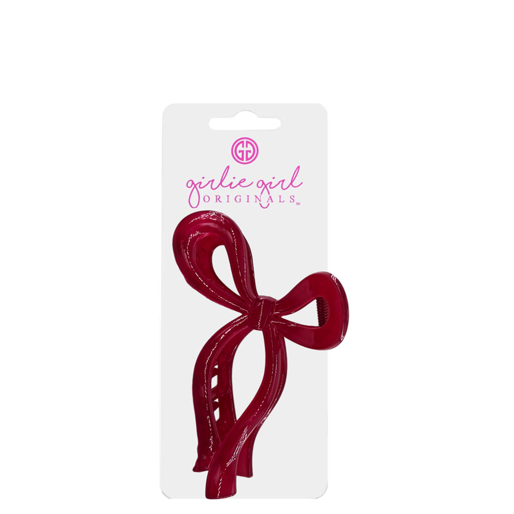 HCB-15 Bow Clips Plastic Maroon