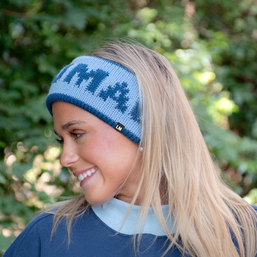 LM-HW-1001 LULU MAC KNIT HEADWRAP LIGHT BLUE