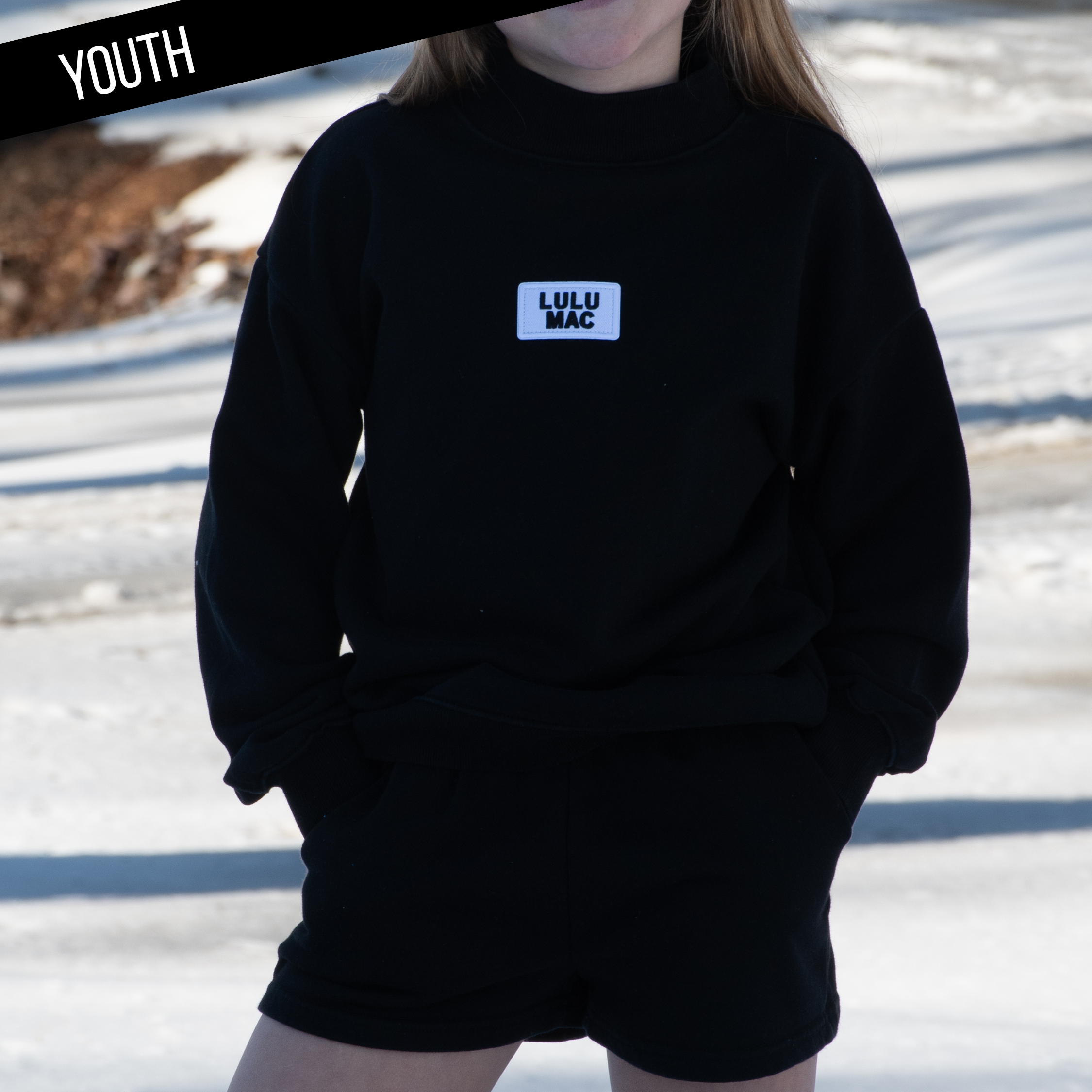 KD-TP-1001 KID LONGSLEEVE TERRY CLOTH TOP-BLACK