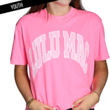 KD-PD-1001 Dot Neon Pink Youth Comfort Colors Tee