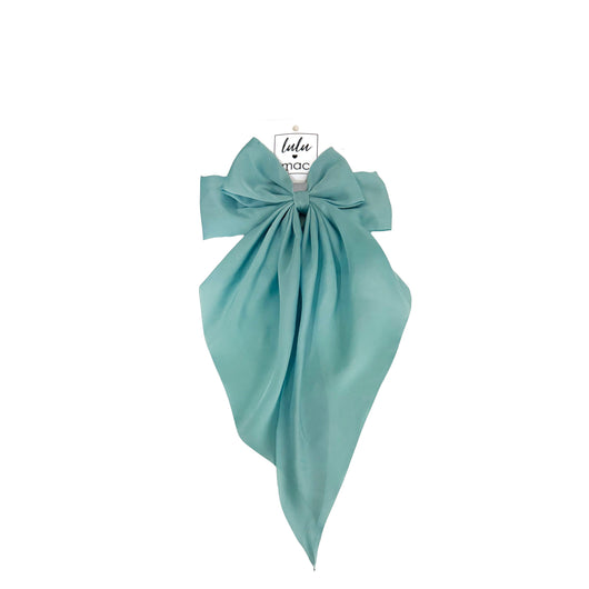 DDL-2270 Large Satin Bow Aqua