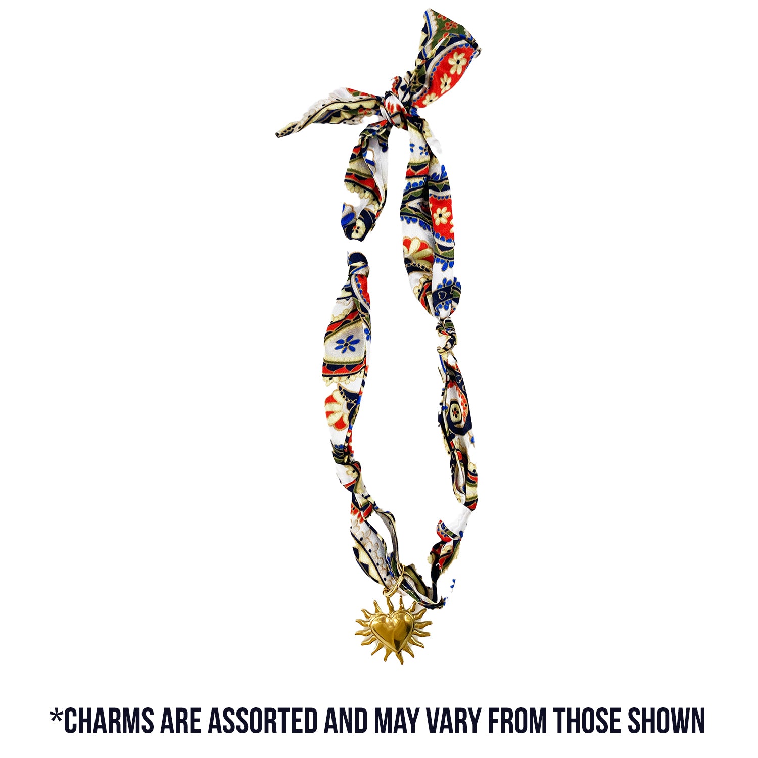 TW-1017 SCARF NECKLACE WITH CHARM