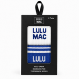 LM-SO-1000 Lulu Mac Socks 2 Pair Box-  ROYAL/ROYAL