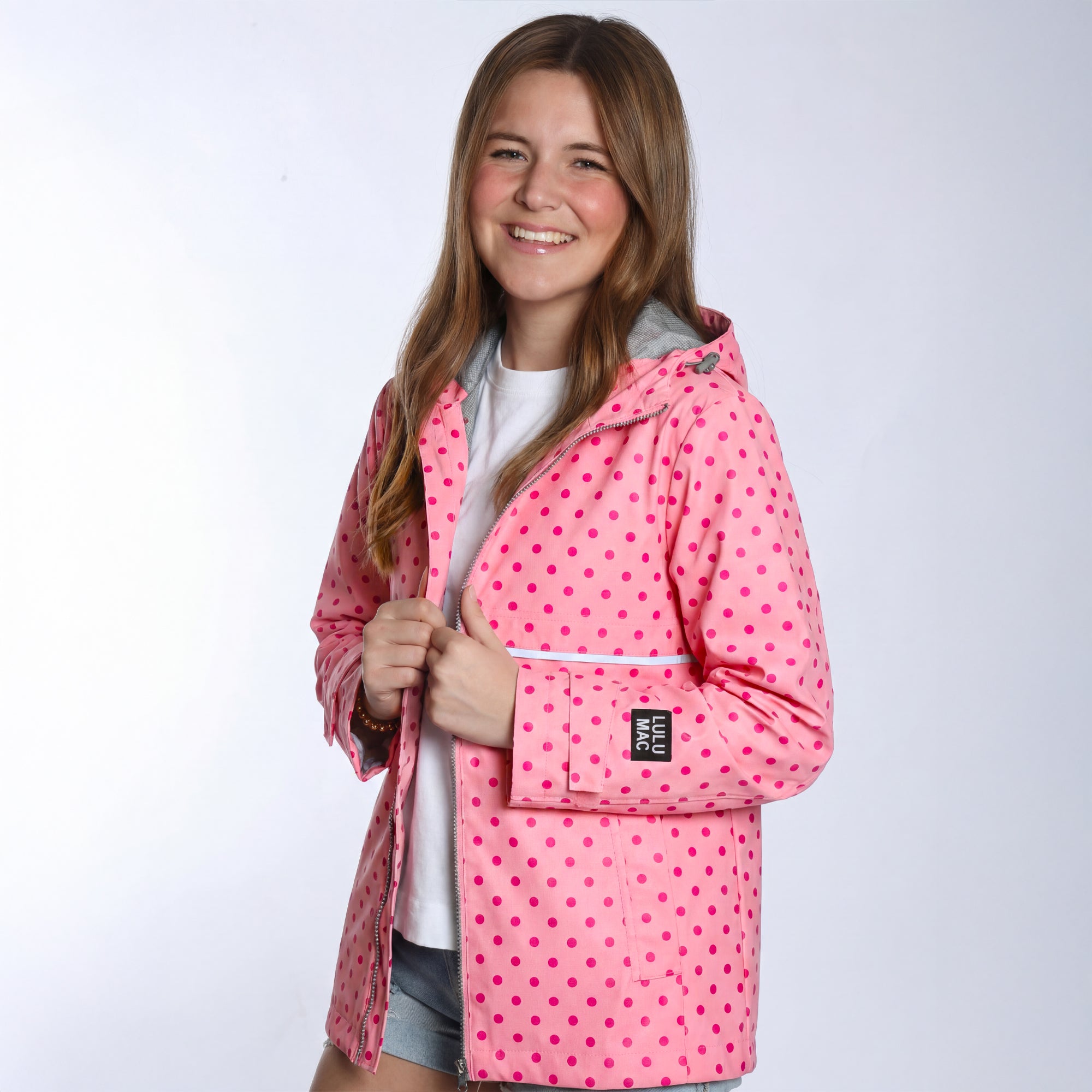 LM-RC-1001PD Pink/Hot Pink Lulu Mac Raincoat