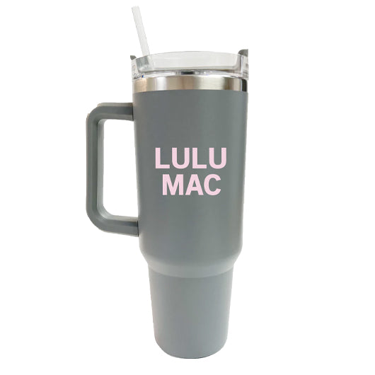 SC-4412-LM Morgan Tumbler Grey with Pale Pink Logo