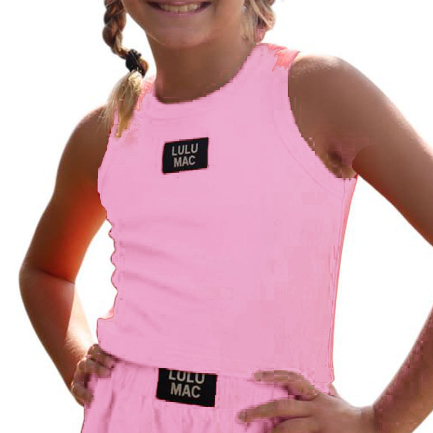 LM-KTK-1000 LIGHT PINK KIDS SOLID TANK