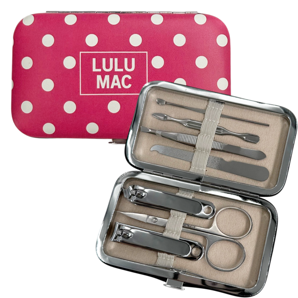 MCPD- Hot Pink/White Dot Manicure Set