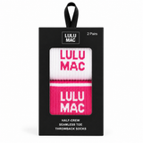 LM-SO-1000 Lulu Mac Socks 2 Pair Box-  HOT PINK/HOT PINK