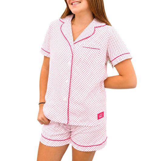 LM-PJ-1000 WHITE W/ PINK DOT