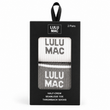 LM-SO-1000 Lulu Mac Socks 2 Pair Box- GREY/GREY